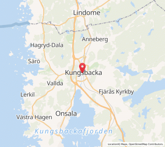 Map of Kungsbacka, Halland
