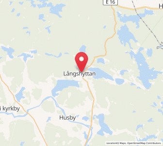 Map of Långshyttan, Dalarna