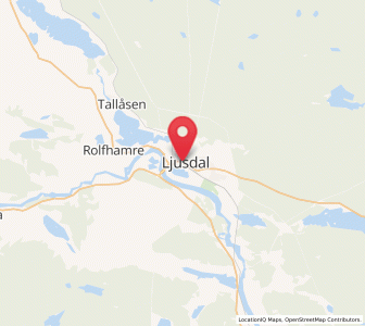 Map of Ljusdal, Gävleborg