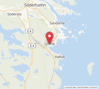 Map of Ljusne, Gävleborg
