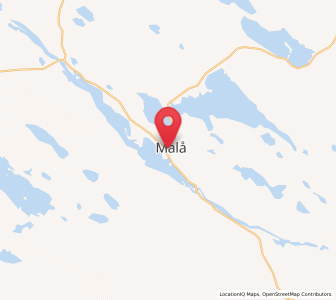 Map of Malå, Västerbotten