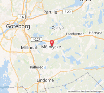 Map of Mölnlycke, Västra Götaland