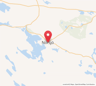 Map of Norsjö, Västerbotten