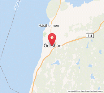 Map of Ödeshög, Östergötland