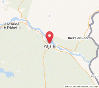 Map of Pajala, Norrbotten