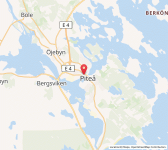 Map of Piteå, Norrbotten