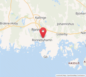 Map of Ronnebyhamn, Blekinge