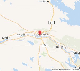 Map of Skellefteå, Västerbotten