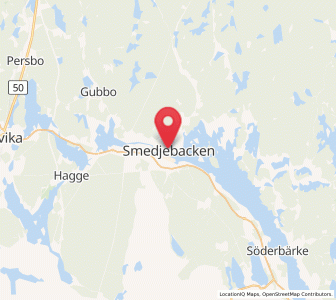 Map of Smedjebacken, Dalarna