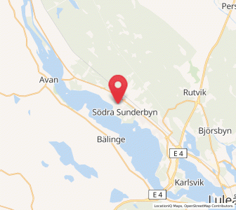Map of Södra Sunderbyn, Norrbotten