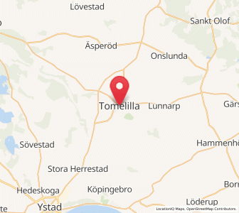 Map of Tomelilla, Skåne