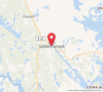 Map of Valdemarsvik, Östergötland