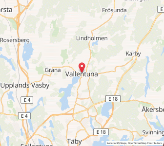 Map of Vallentuna, Stockholm