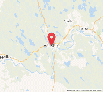 Map of Vansbro, Dalarna