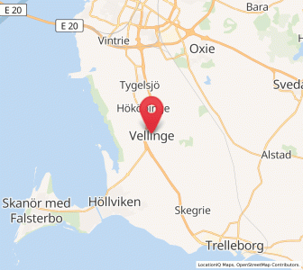 Map of Vellinge, Skåne