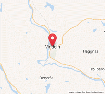 Map of Vindeln, Västerbotten