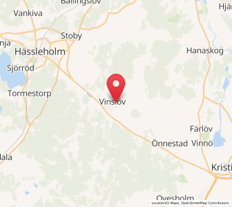Map of Vinslöv, Skåne