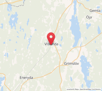 Map of Vislanda, Kronoberg