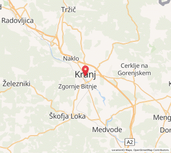 Map of Kranj, Kranj
