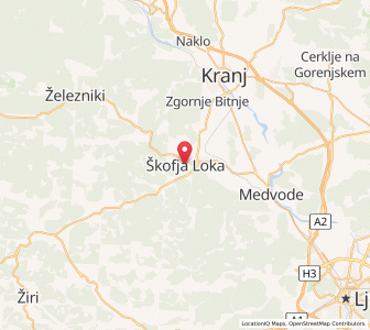 Map of Škofja Loka, Škofja Loka