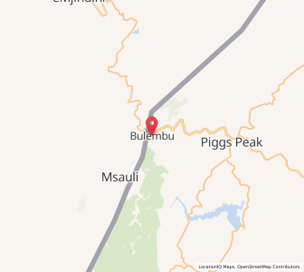 Map of Bulembu, Hhohho