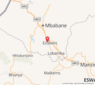 Map of Ezulwini, Hhohho