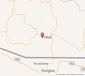 Map of Hluti, Shiselweni