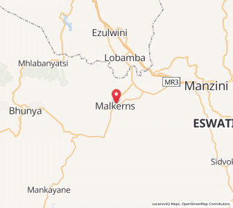 Map of Malkerns, Manzini