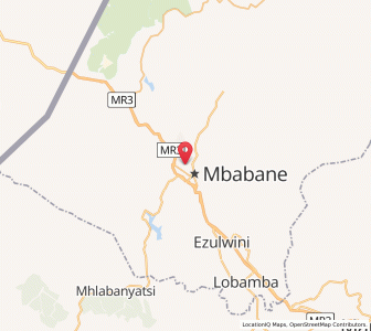 Map of Mbabane, Hhohho