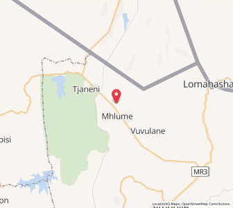 Map of Mhlume, Lubombo