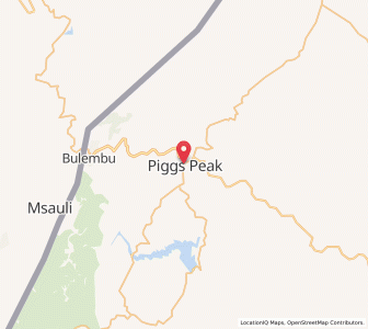 Map of Pigg’s Peak, Hhohho