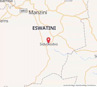 Map of Sidvokodvo, Manzini