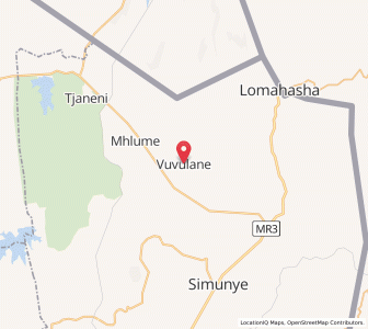 Map of Vuvulane, Lubombo
