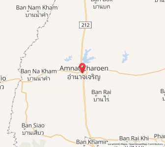 Map of Amnat Charoen, Amnat Charoen