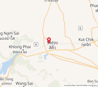 Map of Amphoe Sikhiu, Nakhon Ratchasima