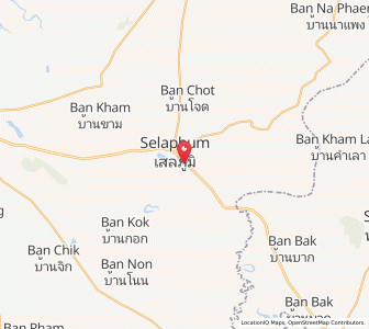 Map of Ban Selaphum, Roi Et