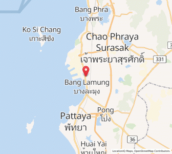 Map of Bang Lamung, Chon Buri