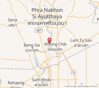 Map of Bang Pa-in, Phra Nakhon Si Ayutthaya