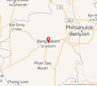 Map of Bang Rakam, Phitsanulok