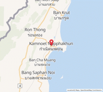 Map of Bang Saphan, Prachuap Khiri Khan