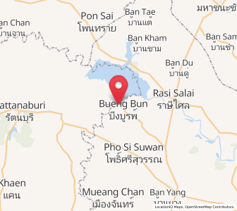 Map of Bueng Bun, Si Sa Ket