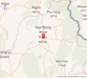 Map of Chiang Kham, Phayao