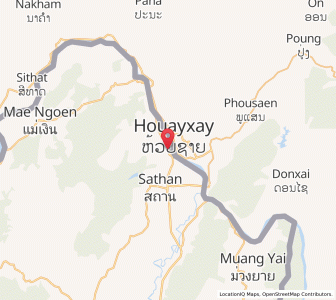 Map of Chiang Khong, Chiang Rai