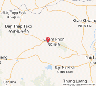 Map of Chom Bueng, Ratchaburi