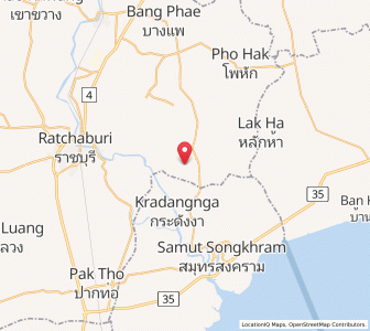 Map of Damnoen Saduak, Ratchaburi