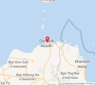 Map of Don Sak, Surat Thani