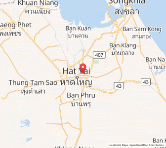 Map of Hat Yai, Songkhla
