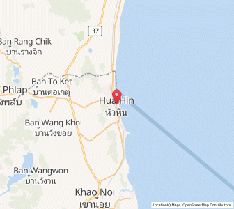Map of Hua Hin, Prachuap Khiri Khan
