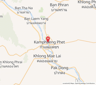 Map of Kamphaeng Phet, Kamphaeng Phet
