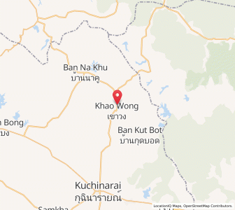 Map of Khao Wong, Kalasin